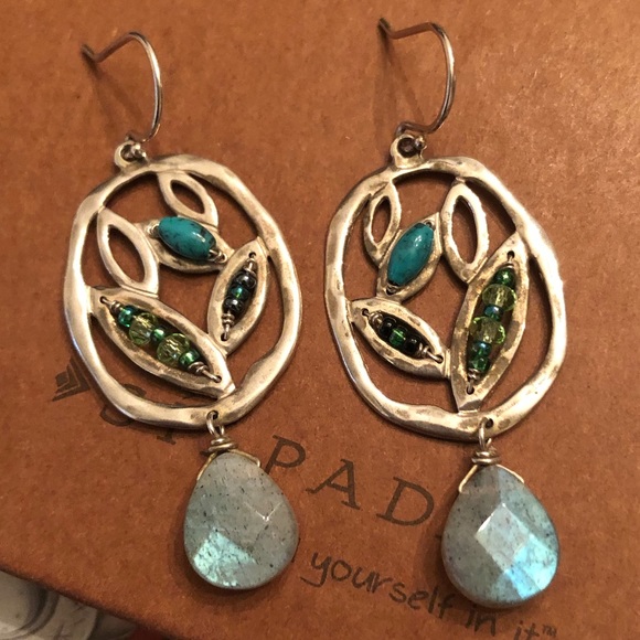 Silpada Silver, Turquoise and Labradorite Earrings - Picture 2 of 16